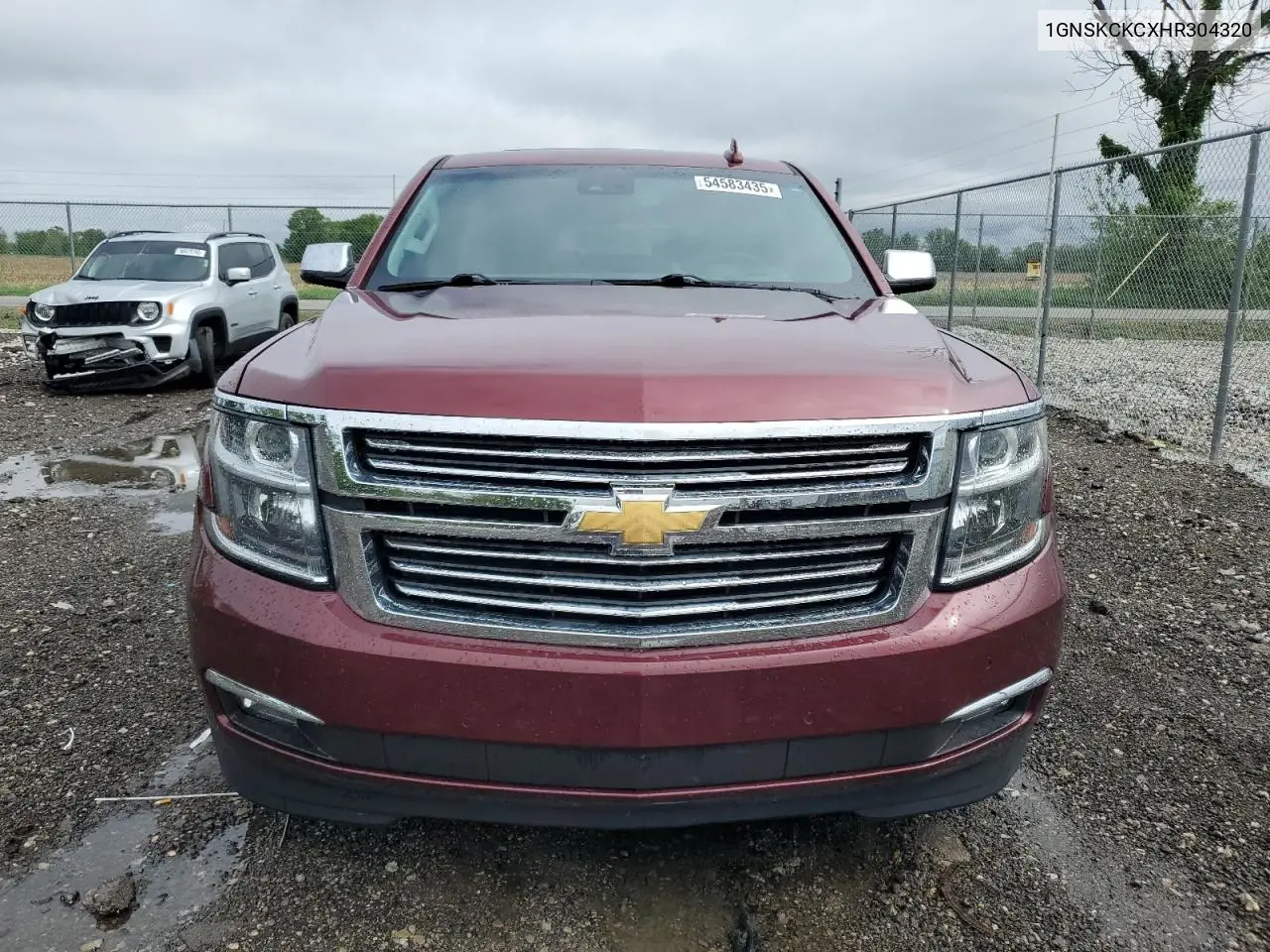 2017 Chevrolet Tahoe K1500 Premier VIN: 1GNSKCKCXHR304320 Lot: 54583435