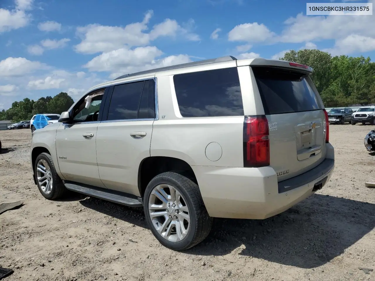 2017 Chevrolet Tahoe C1500 Lt VIN: 1GNSCBKC3HR331575 Lot: 56490405