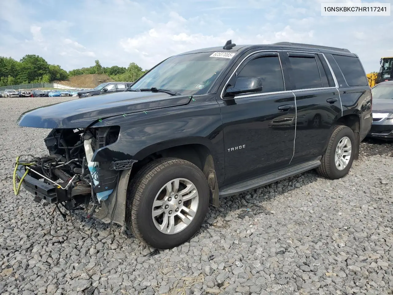 2017 Chevrolet Tahoe K1500 Lt VIN: 1GNSKBKC7HR117241 Lot: 62537085
