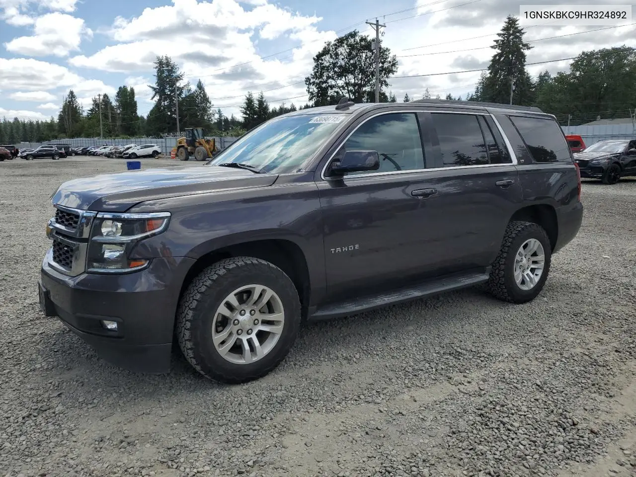 2017 Chevrolet Tahoe K1500 Lt VIN: 1GNSKBKC9HR324892 Lot: 63098715