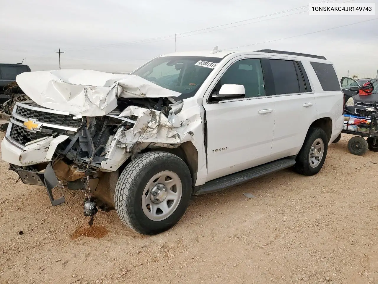 2018 Chevrolet Tahoe K1500 Ls VIN: 1GNSKAKC4JR149743 Lot: 50081815