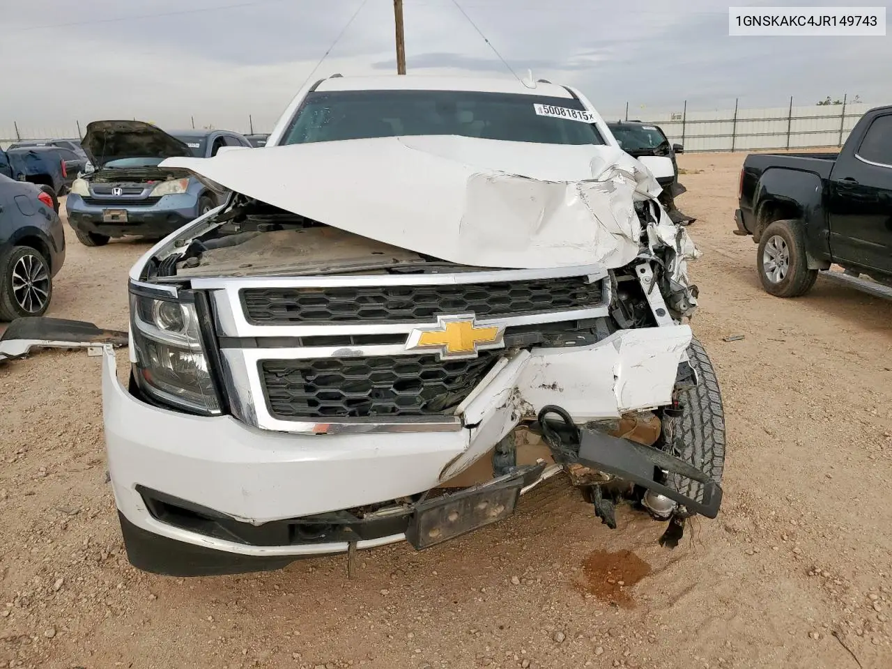 2018 Chevrolet Tahoe K1500 Ls VIN: 1GNSKAKC4JR149743 Lot: 50081815