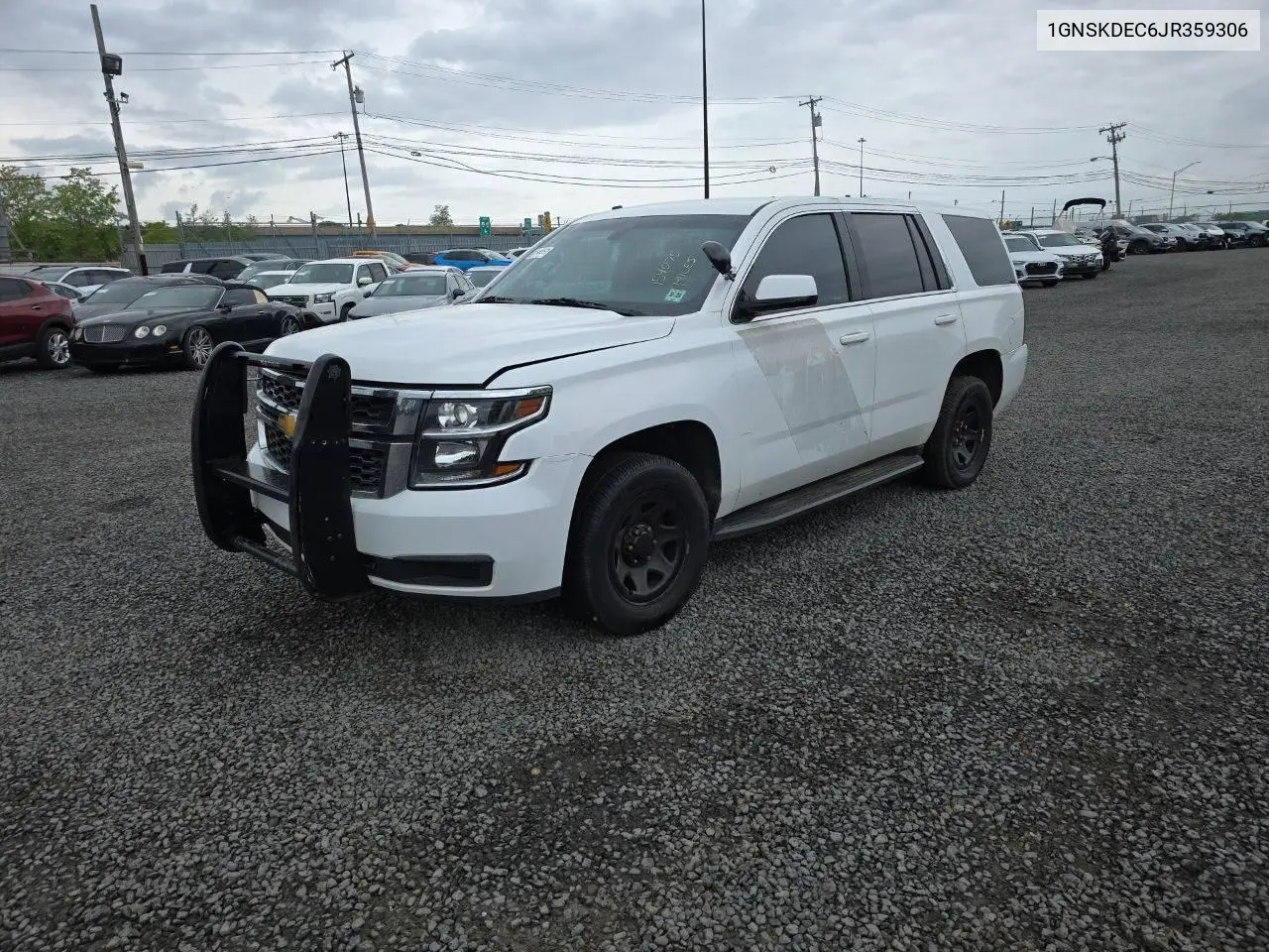 2018 Chevrolet Tahoe Police VIN: 1GNSKDEC6JR359306 Lot: 57100015