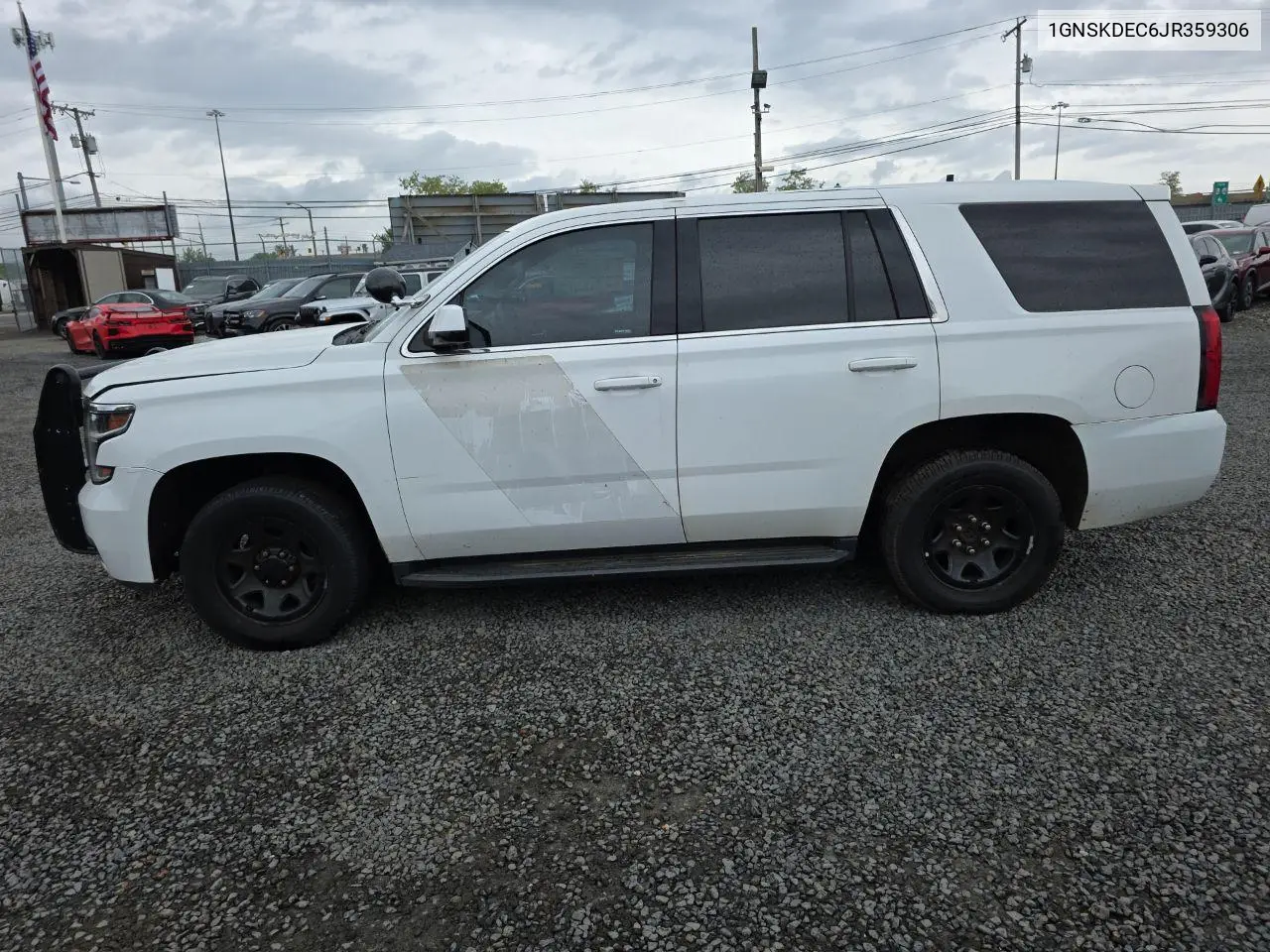 2018 Chevrolet Tahoe Police VIN: 1GNSKDEC6JR359306 Lot: 57100015