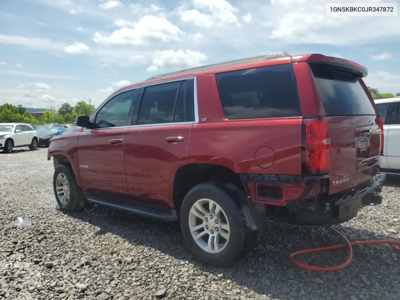 2018 Chevrolet Tahoe K1500 Lt VIN: 1GNSKBKC0JR347872 Lot: 61965835