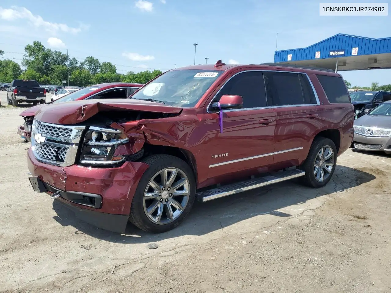 2018 Chevrolet Tahoe K1500 Lt VIN: 1GNSKBKC1JR274902 Lot: 62275875