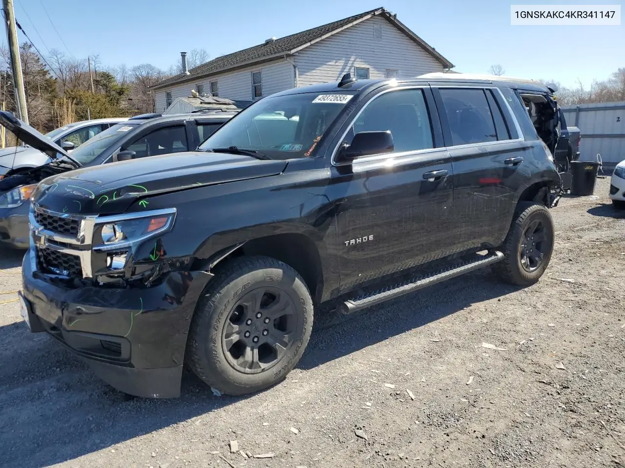 2019 Chevrolet Tahoe K1500 Ls VIN: 1GNSKAKC4KR341147 Lot: 49372655
