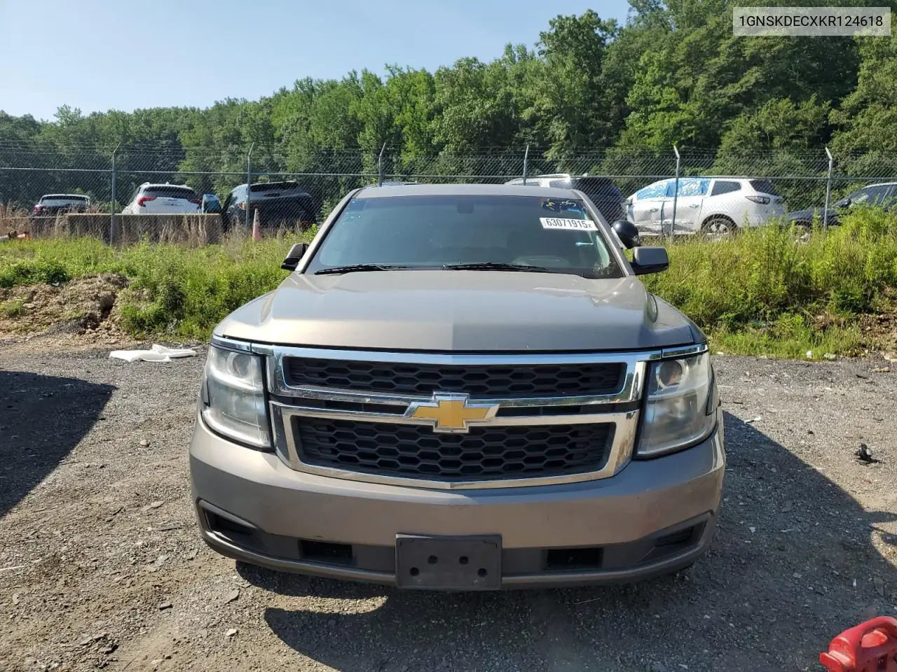 2019 Chevrolet Tahoe Police VIN: 1GNSKDECXKR124618 Lot: 63071915