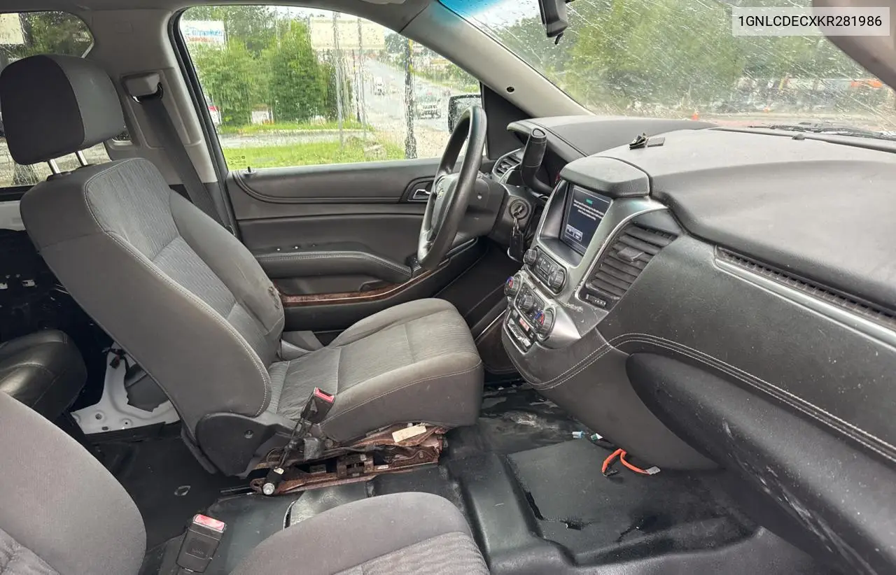 2019 Chevrolet Tahoe Police VIN: 1GNLCDECXKR281986 Lot: 63148895