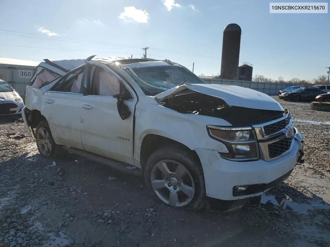 2019 Chevrolet Tahoe C1500 Lt VIN: 1GNSCBKCXKR215670 Lot: 87671055