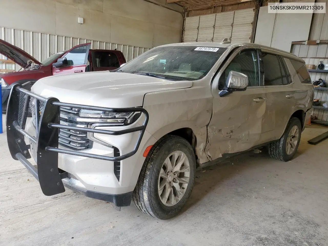 2021 Chevrolet Tahoe K1500 Premier VIN: 1GNSKSKD9MR213309 Lot: 56747575