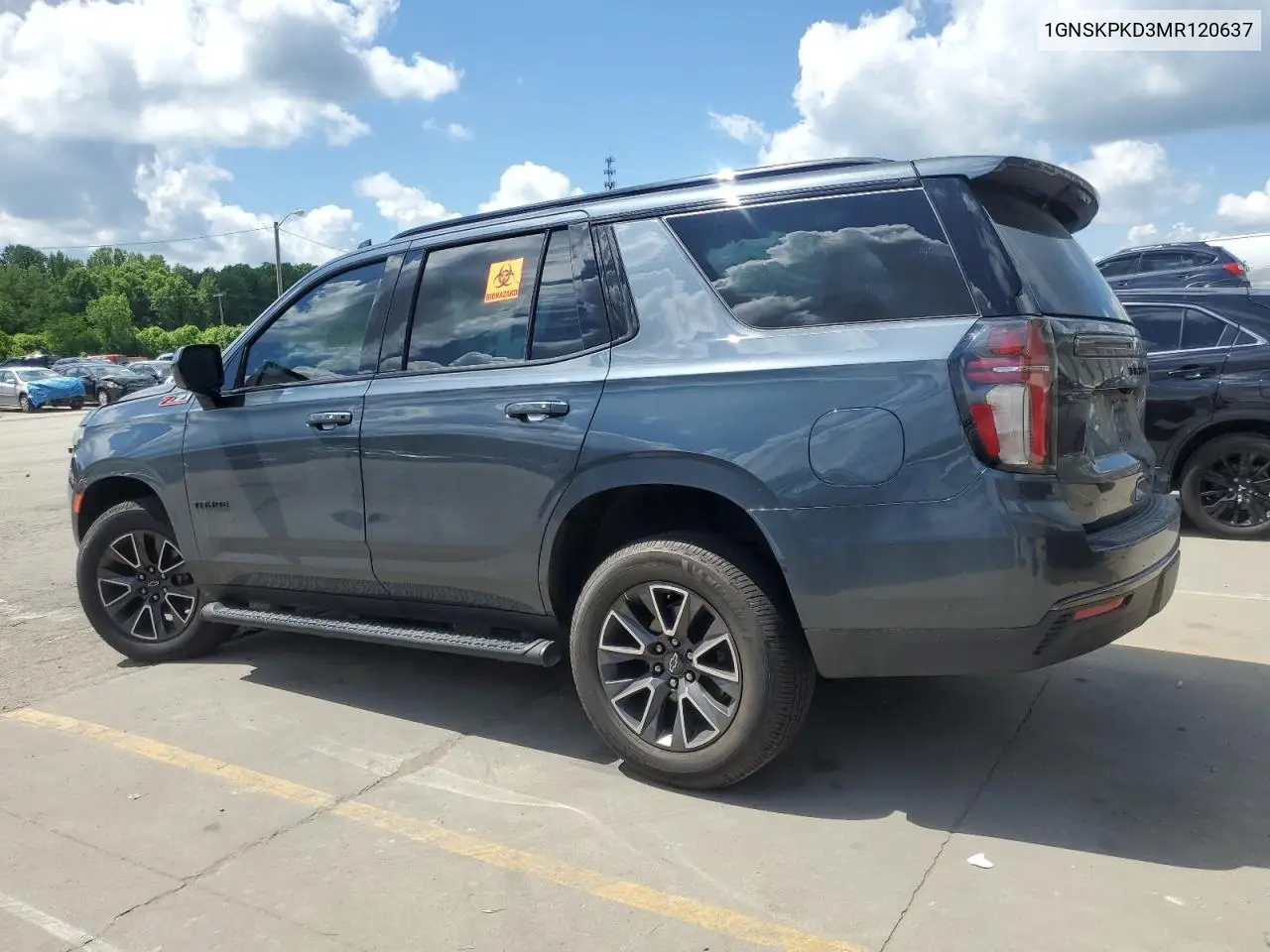 2021 Chevrolet Tahoe K1500 Z71 VIN: 1GNSKPKD3MR120637 Lot: 56821505