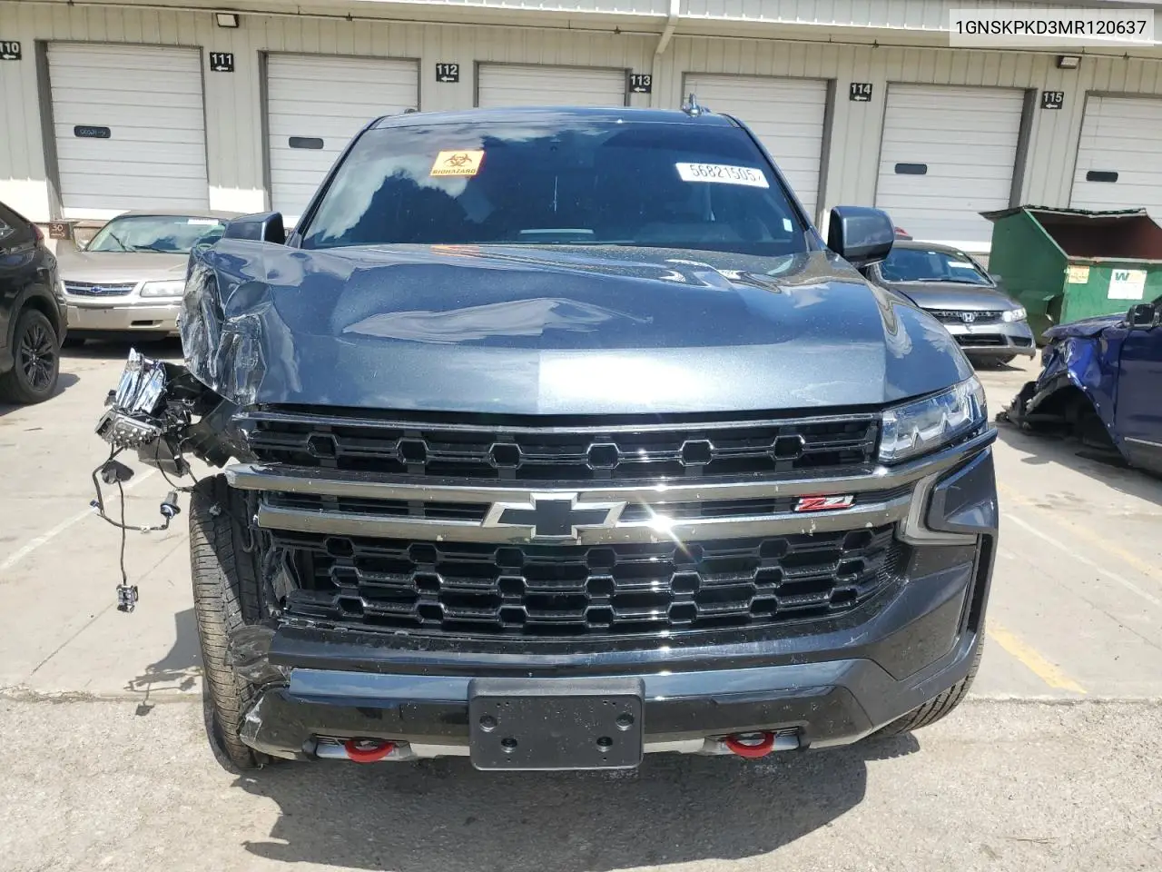 2021 Chevrolet Tahoe K1500 Z71 VIN: 1GNSKPKD3MR120637 Lot: 56821505