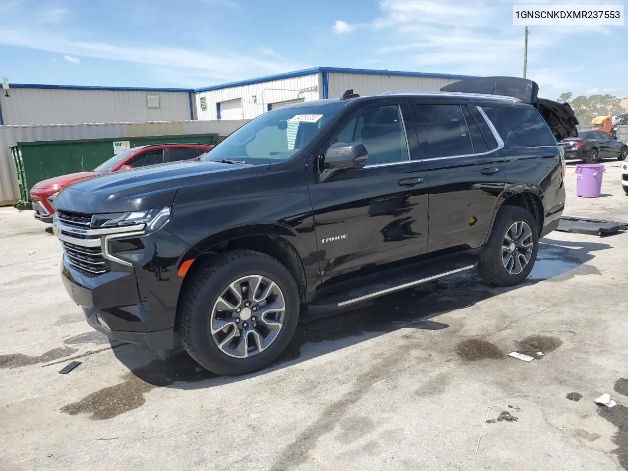 2021 Chevrolet Tahoe C1500 Lt VIN: 1GNSCNKDXMR237553 Lot: 64058255