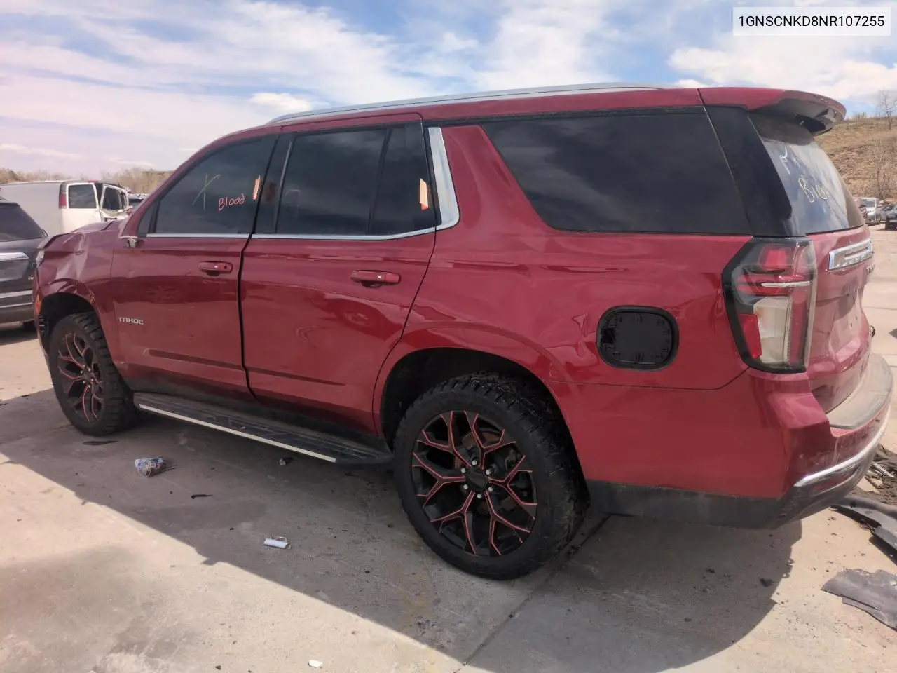 2022 Chevrolet Tahoe C1500 Lt VIN: 1GNSCNKD8NR107255 Lot: 49085035