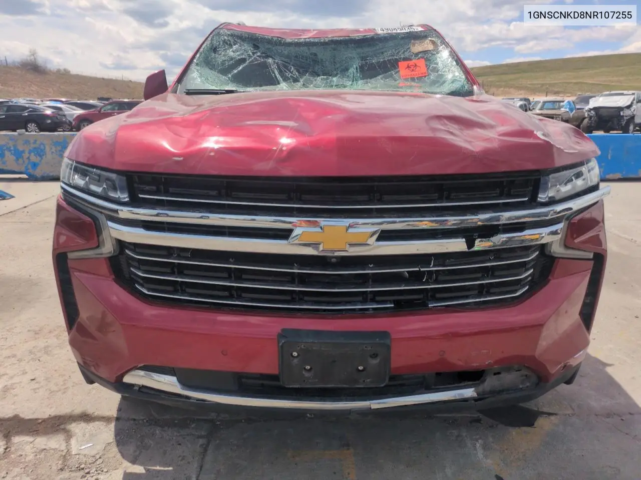 2022 Chevrolet Tahoe C1500 Lt VIN: 1GNSCNKD8NR107255 Lot: 49085035