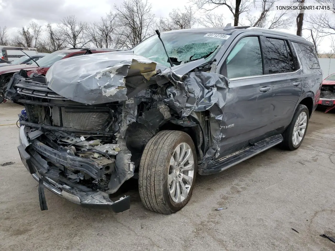 2022 Chevrolet Tahoe K1500 Premier VIN: 1GNSKSKD4NR147415 Lot: 49712705