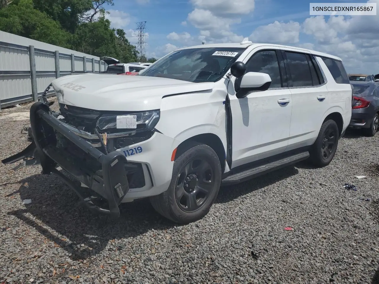 2022 Chevrolet Tahoe C1500 VIN: 1GNSCLEDXNR165867 Lot: 50922675