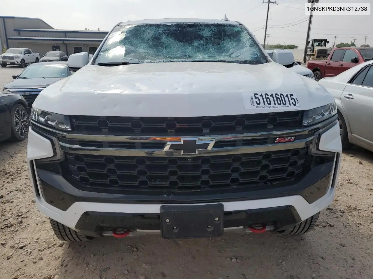 2022 Chevrolet Tahoe K1500 Z71 VIN: 1GNSKPKD3NR312738 Lot: 51616015