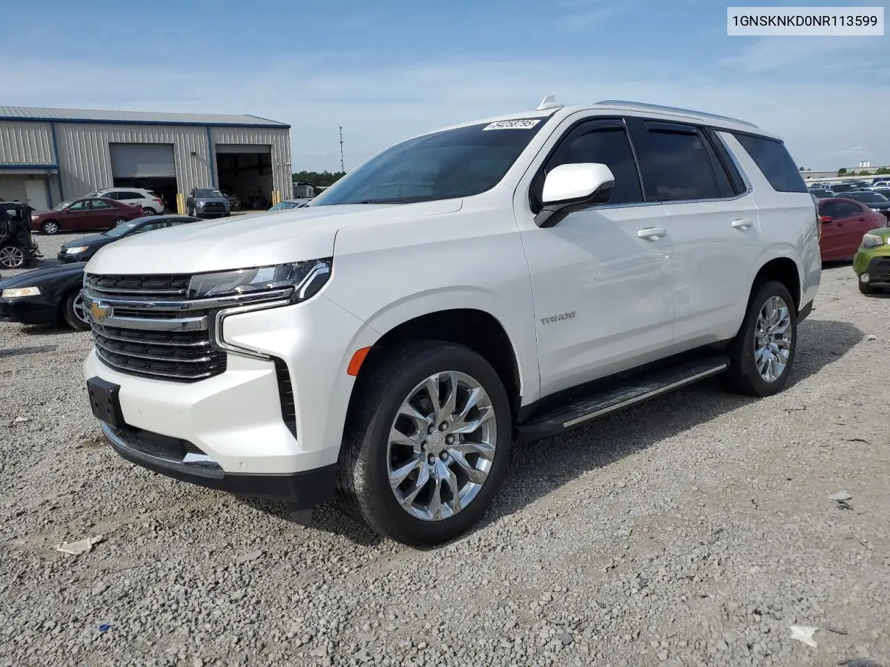 2022 Chevrolet Tahoe K1500 Lt VIN: 1GNSKNKD0NR113599 Lot: 54258795
