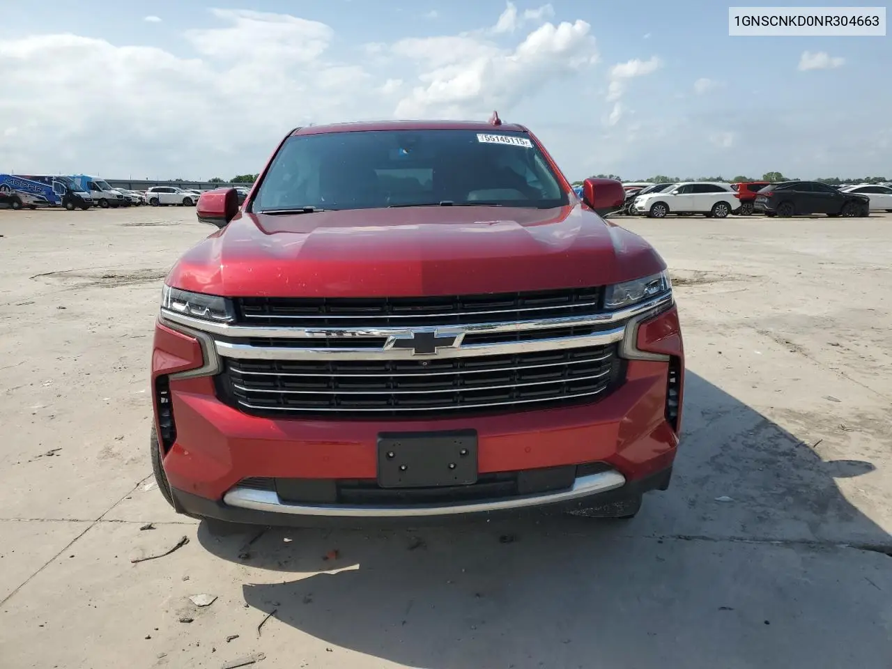 2022 Chevrolet Tahoe C1500 Lt VIN: 1GNSCNKD0NR304663 Lot: 55145115