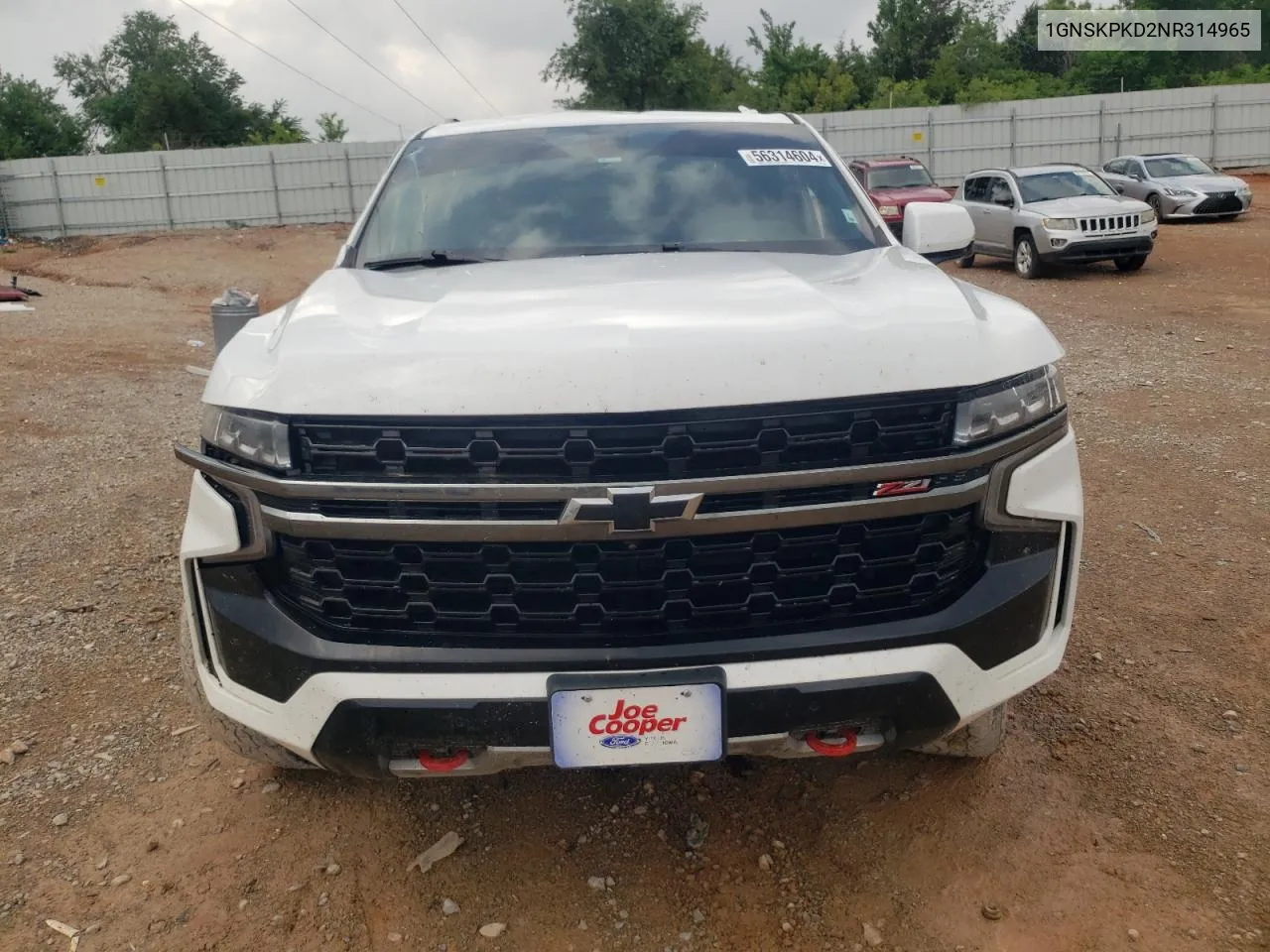2022 Chevrolet Tahoe K1500 Z71 VIN: 1GNSKPKD2NR314965 Lot: 56314604