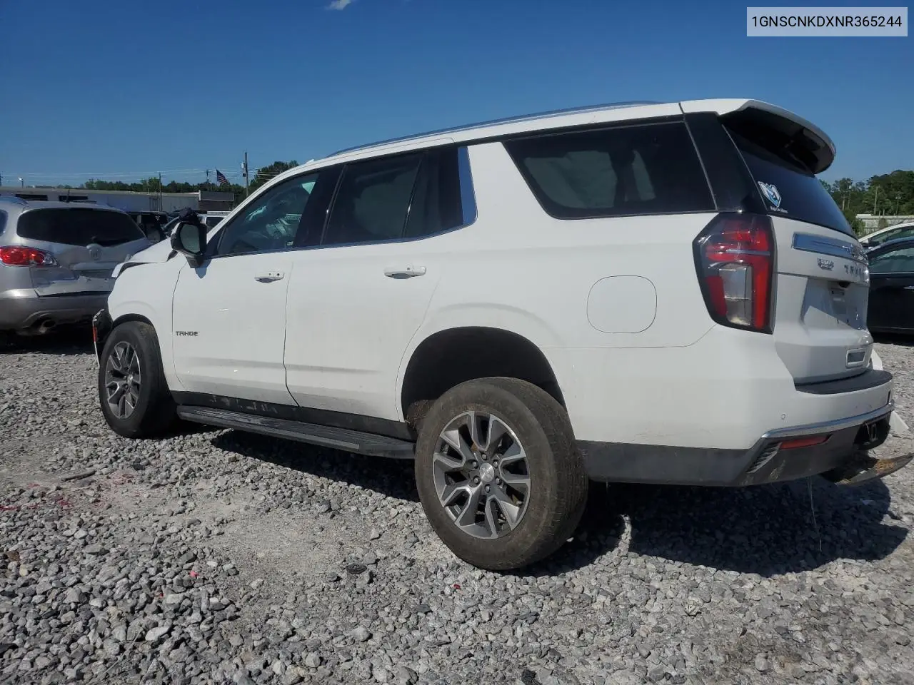 2022 Chevrolet Tahoe C1500 Lt VIN: 1GNSCNKDXNR365244 Lot: 57340985