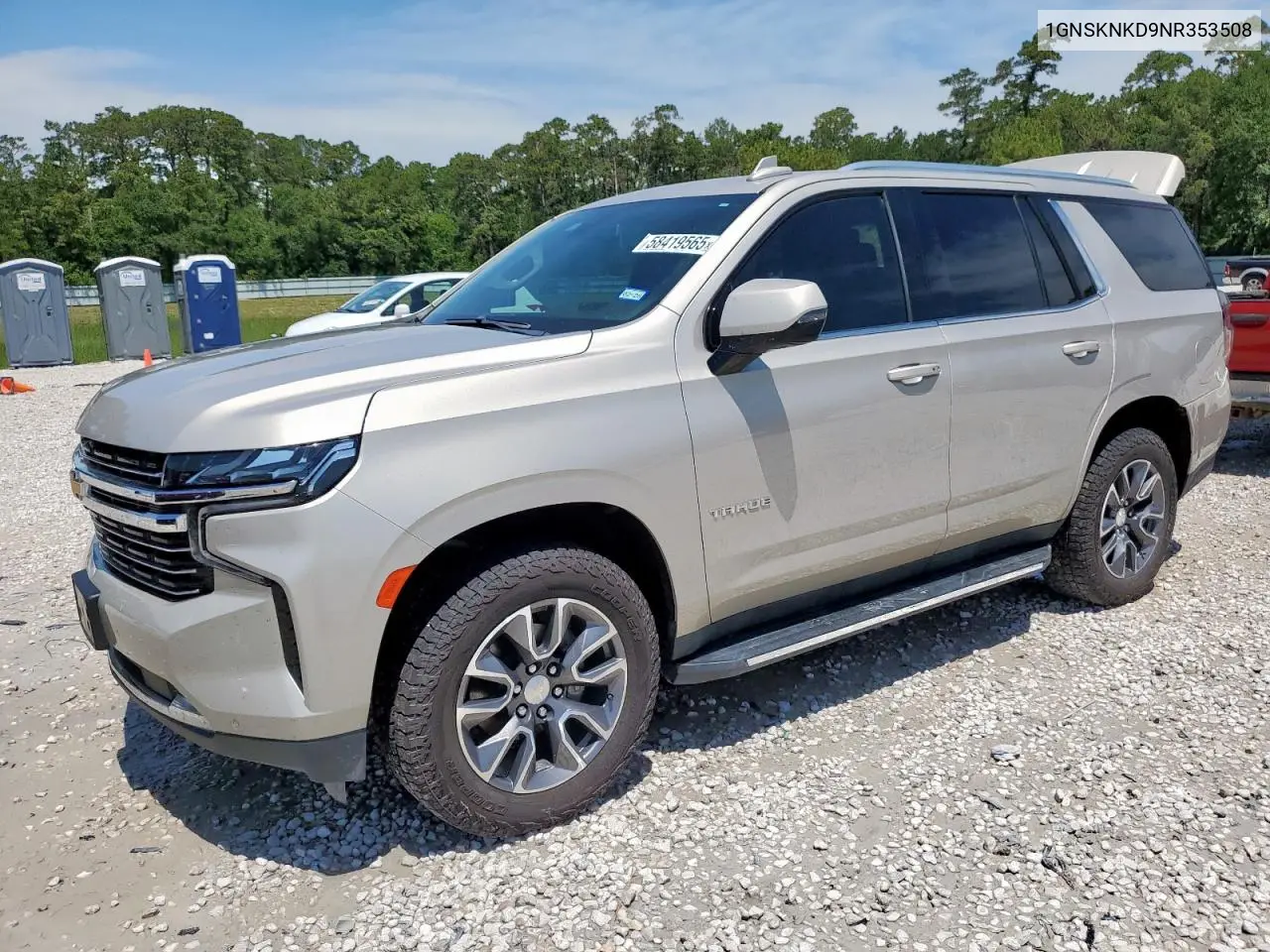 2022 Chevrolet Tahoe K1500 Lt VIN: 1GNSKNKD9NR353508 Lot: 58419565