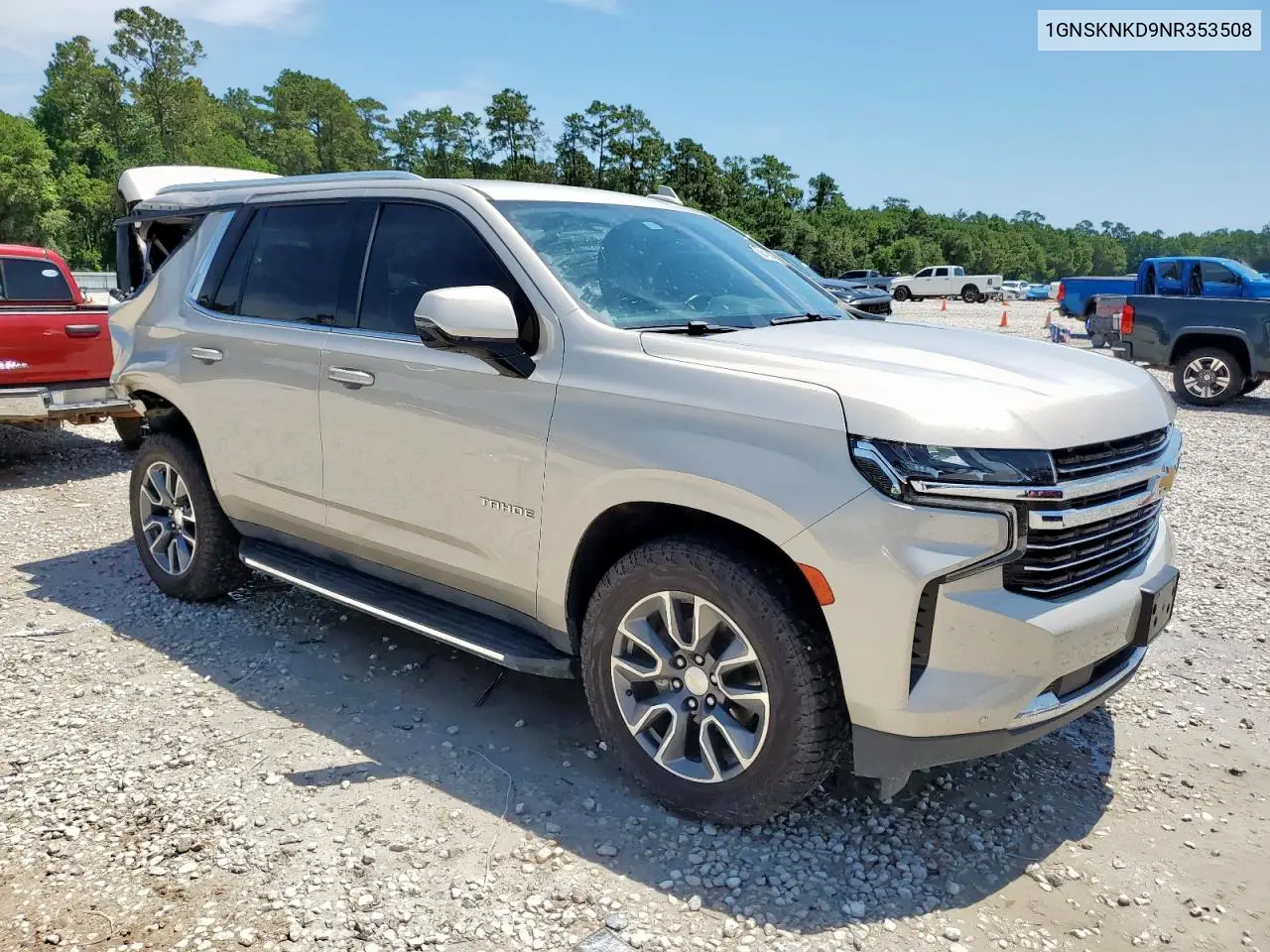 2022 Chevrolet Tahoe K1500 Lt VIN: 1GNSKNKD9NR353508 Lot: 58419565