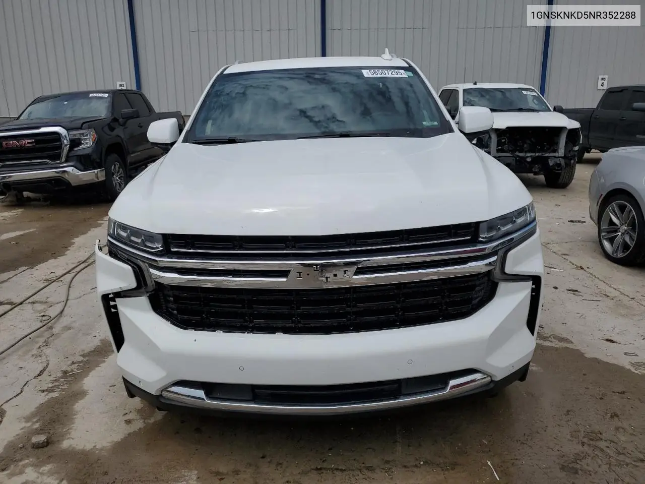 2022 Chevrolet Tahoe K1500 Lt VIN: 1GNSKNKD5NR352288 Lot: 58507295