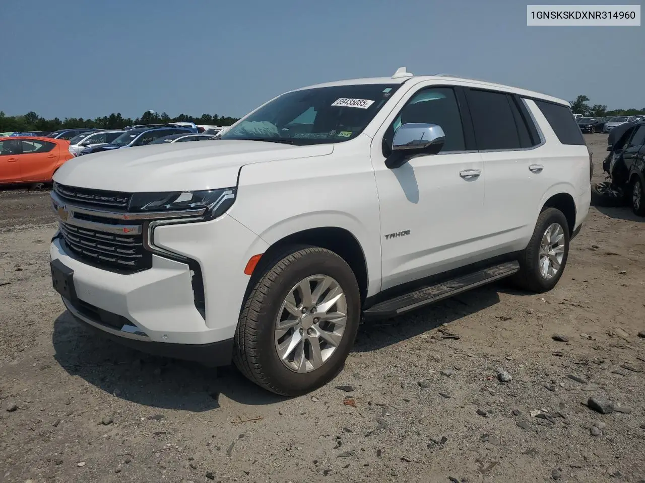 2022 Chevrolet Tahoe K1500 Premier VIN: 1GNSKSKDXNR314960 Lot: 59435085