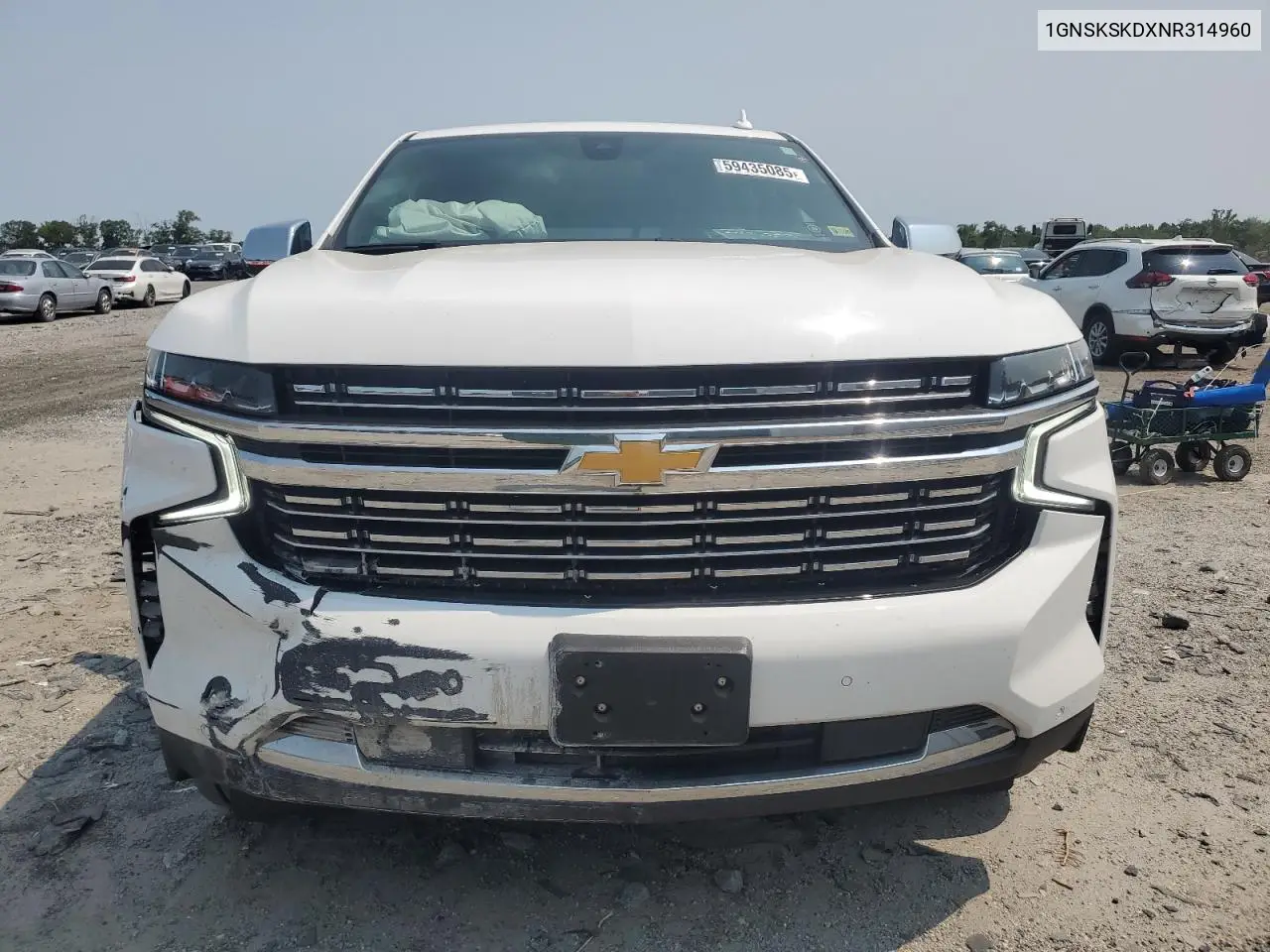 2022 Chevrolet Tahoe K1500 Premier VIN: 1GNSKSKDXNR314960 Lot: 59435085