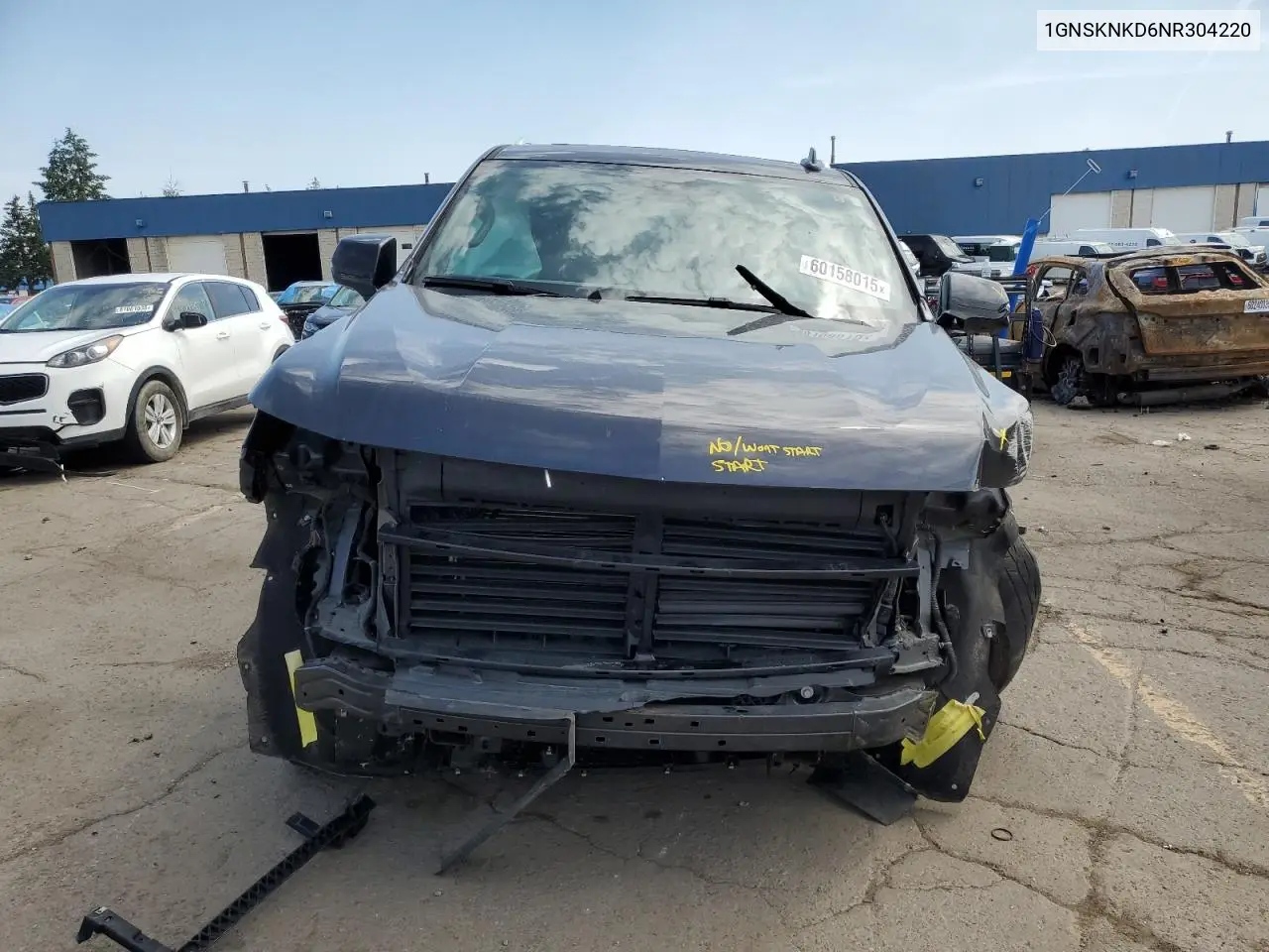 2022 Chevrolet Tahoe K1500 Lt VIN: 1GNSKNKD6NR304220 Lot: 60158015