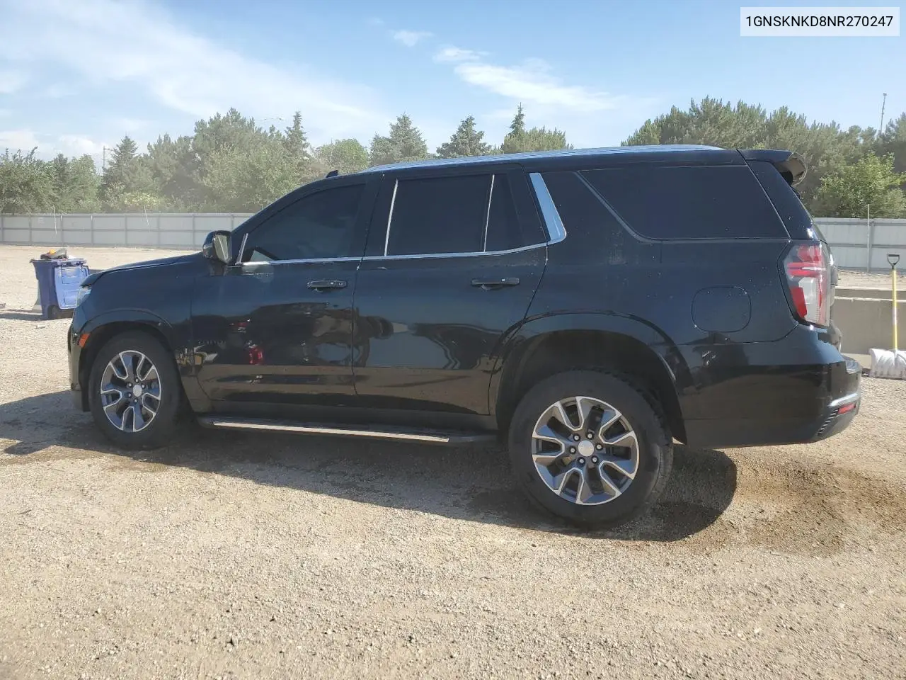 2022 Chevrolet Tahoe K1500 Lt VIN: 1GNSKNKD8NR270247 Lot: 61617685