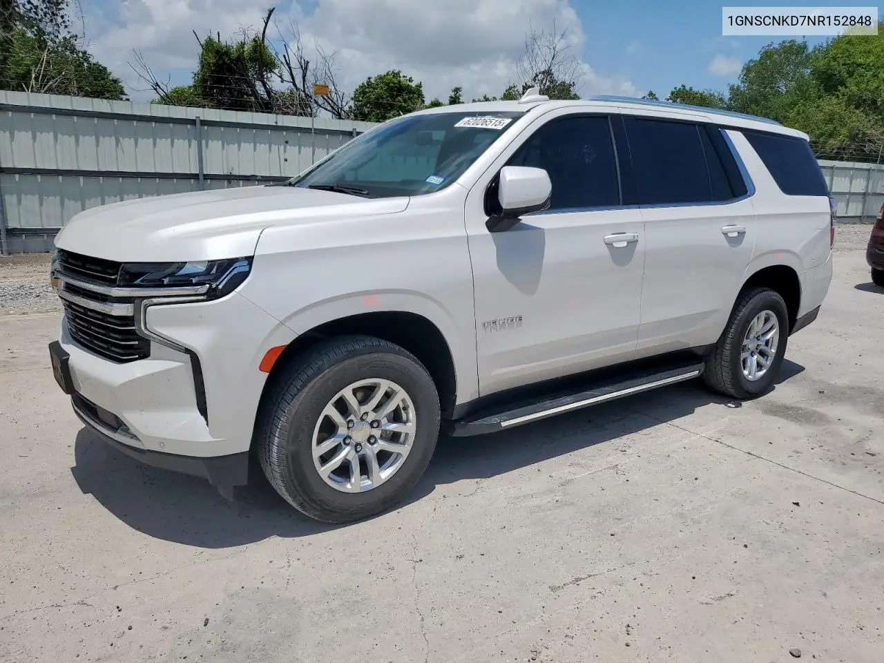 2022 Chevrolet Tahoe C1500 Lt VIN: 1GNSCNKD7NR152848 Lot: 62026515