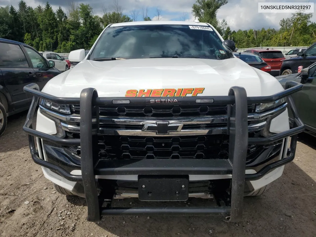 2022 Chevrolet Tahoe K1500 VIN: 1GNSKLED5NR321297 Lot: 67910044
