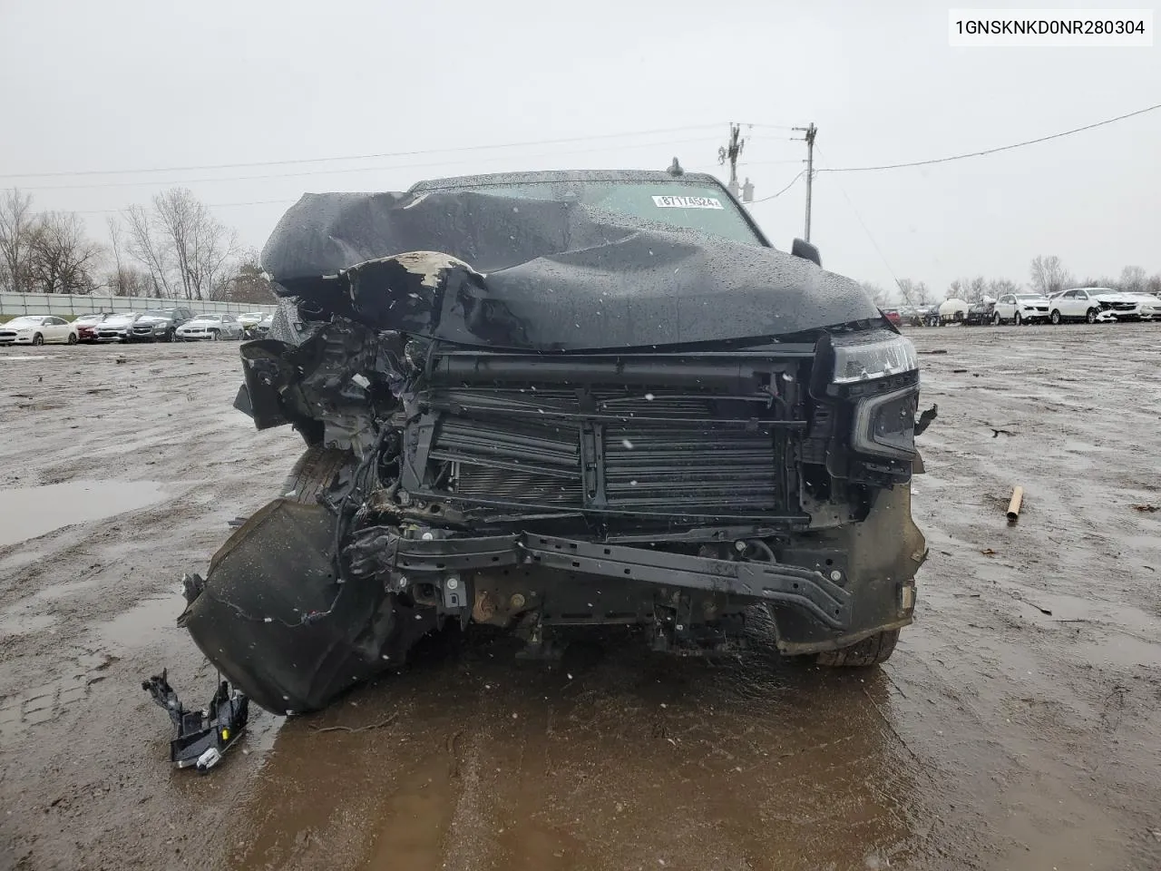 2022 Chevrolet Tahoe K1500 Lt VIN: 1GNSKNKD0NR280304 Lot: 87174524