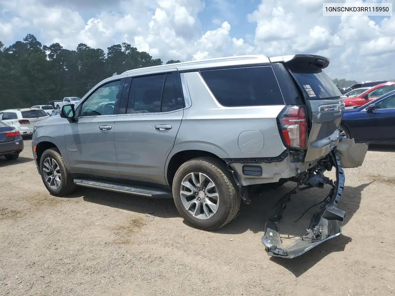 2024 Chevrolet Tahoe C1500 Lt VIN: 1GNSCNKD3RR115950 Lot: 65128675