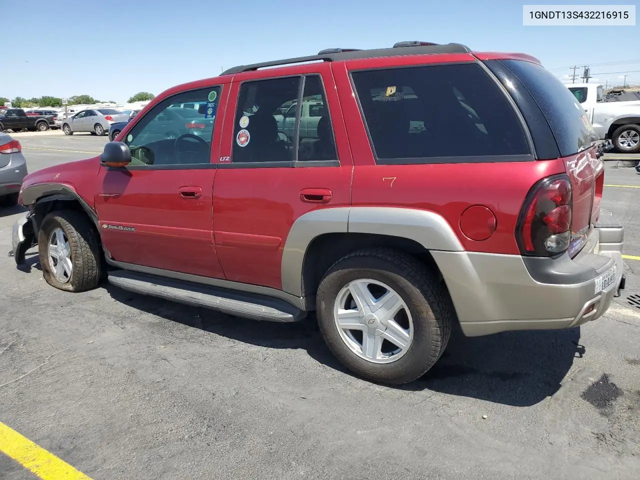 2003 Chevrolet Trailblazer VIN: 1GNDT13S432216915 Lot: 59380345