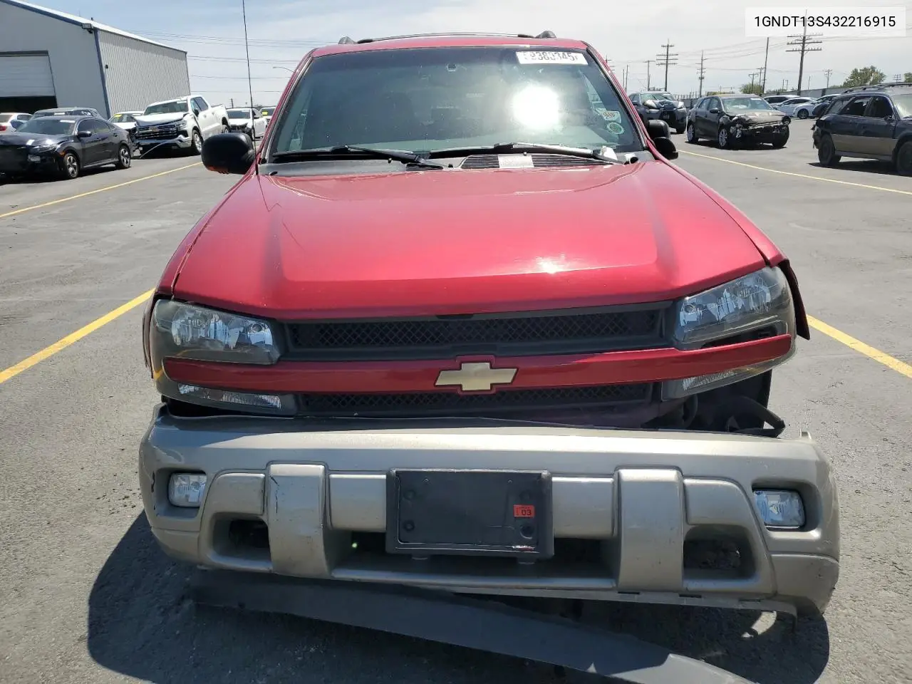 2003 Chevrolet Trailblazer VIN: 1GNDT13S432216915 Lot: 59380345