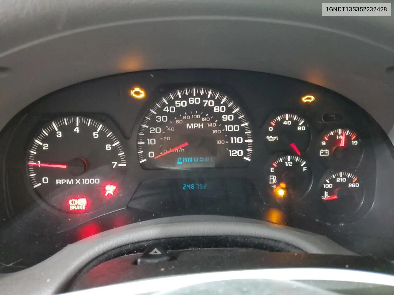 2005 Chevrolet Trailblazer Ls VIN: 1GNDT13S352232428 Lot: 63328825