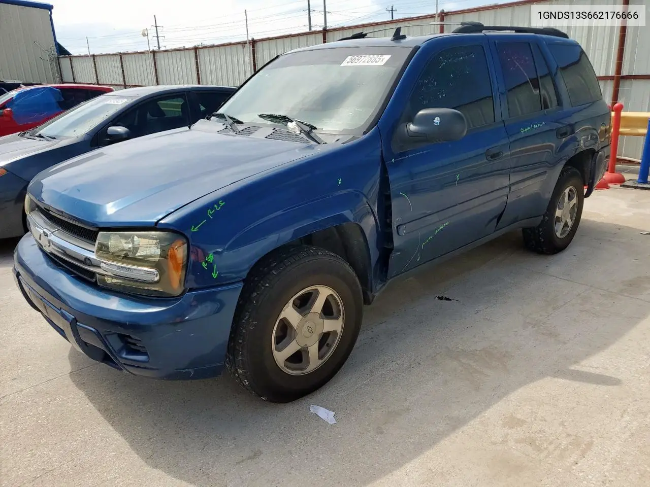 2006 Chevrolet Trailblazer Ls VIN: 1GNDS13S662176666 Lot: 56972885