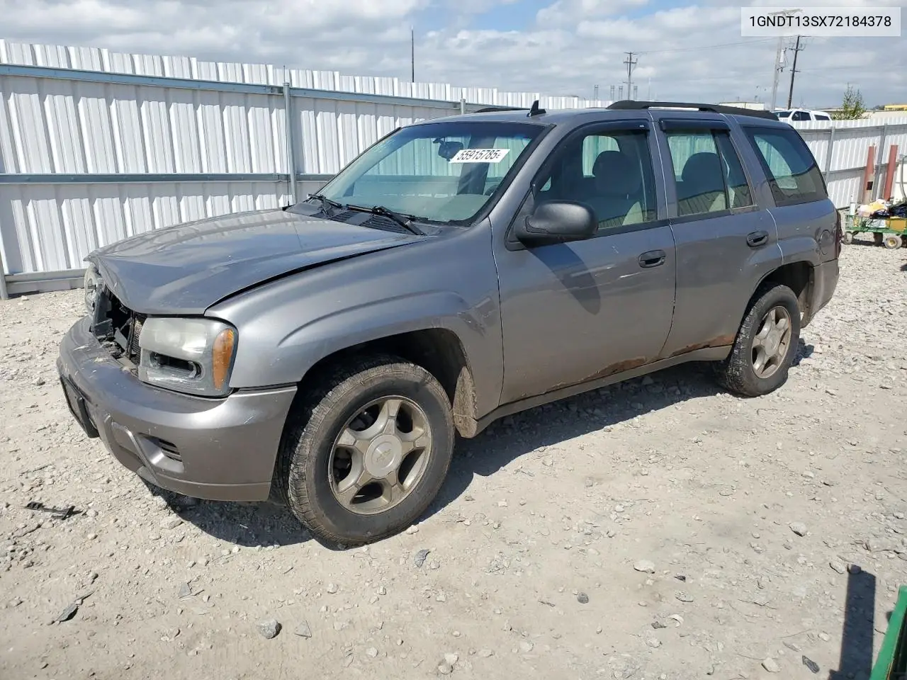 2007 Chevrolet Trailblazer Ls VIN: 1GNDT13SX72184378 Lot: 55915785
