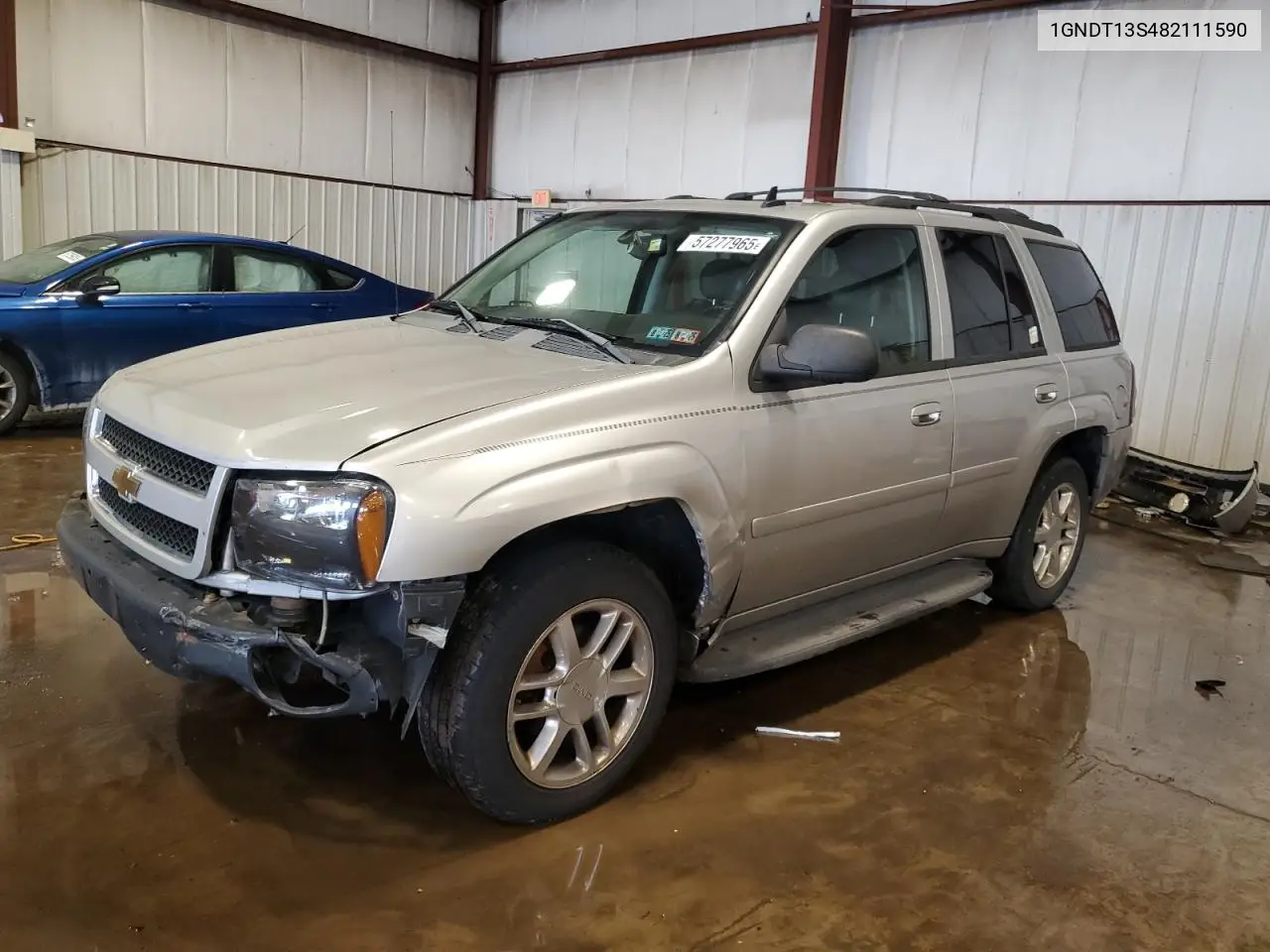 2008 Chevrolet Trailblazer Ls VIN: 1GNDT13S482111590 Lot: 57277965