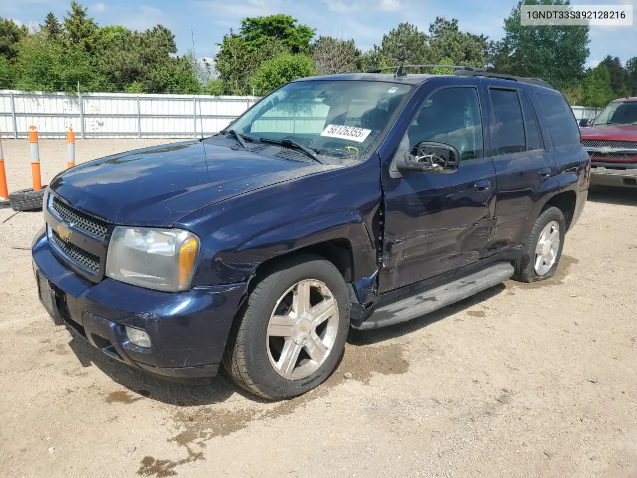 2009 Chevrolet Trailblazer Lt VIN: 1GNDT33S392128216 Lot: 56126355