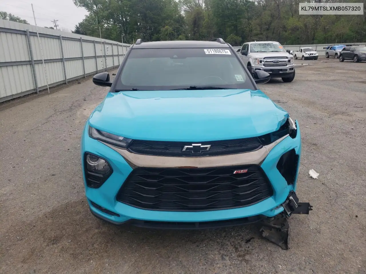 2021 Chevrolet Trailblazer Rs VIN: KL79MTSLXMB057320 Lot: 51180675