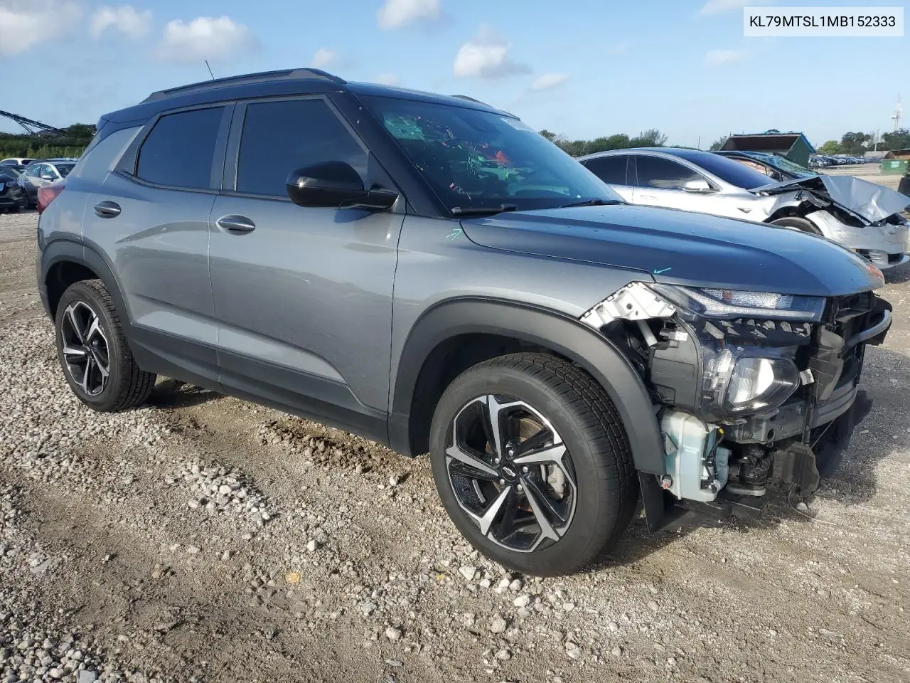 2021 Chevrolet Trailblazer Rs VIN: KL79MTSL1MB152333 Lot: 51203685