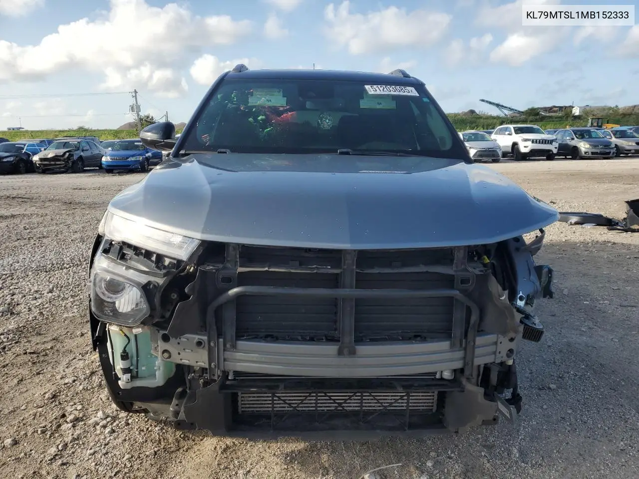 2021 Chevrolet Trailblazer Rs VIN: KL79MTSL1MB152333 Lot: 51203685
