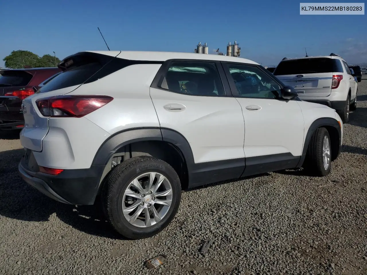 2021 Chevrolet Trailblazer Ls VIN: KL79MMS22MB180283 Lot: 56874365