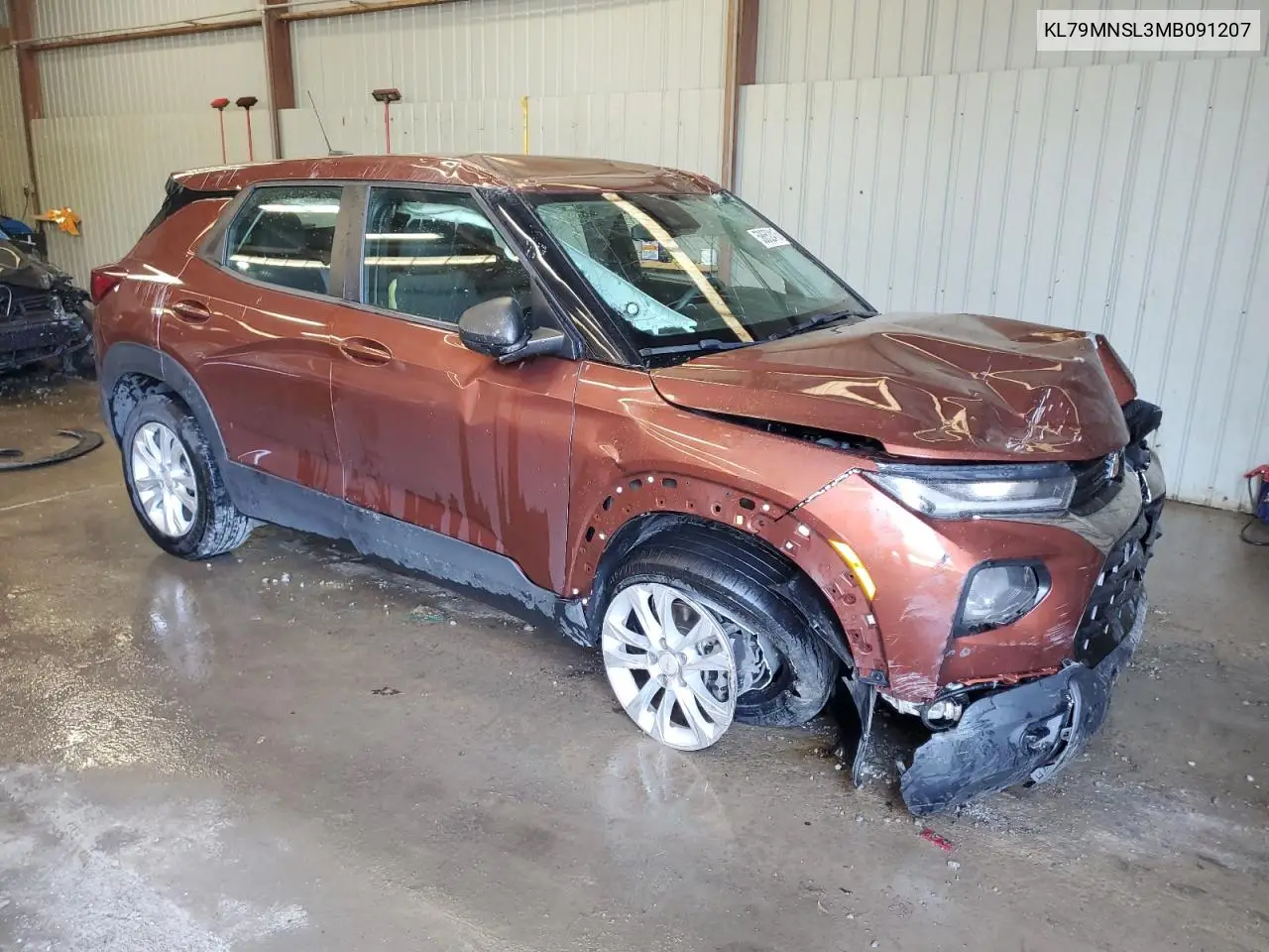 2021 Chevrolet Trailblazer Ls VIN: KL79MNSL3MB091207 Lot: 58652415